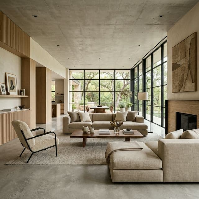 Modern minimalist living room