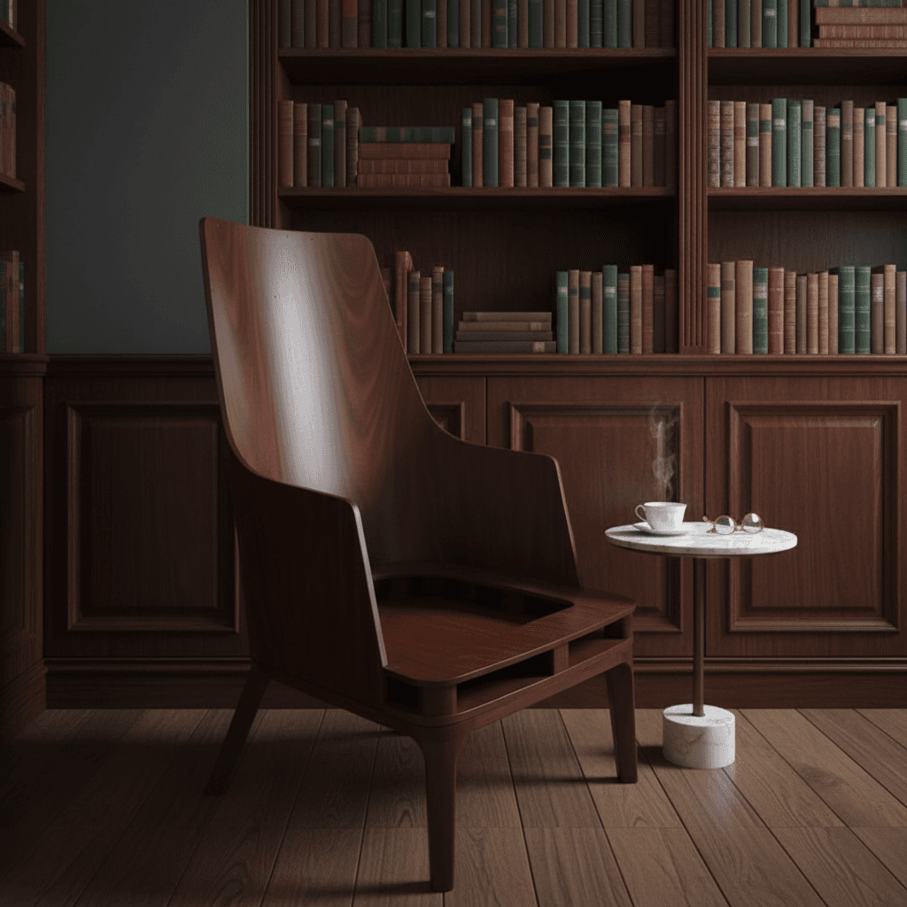 Solid Mahogany Reading Chair