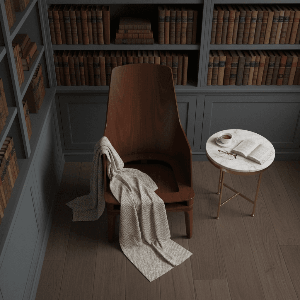 Solid Mahogany Reading Chair variant 3