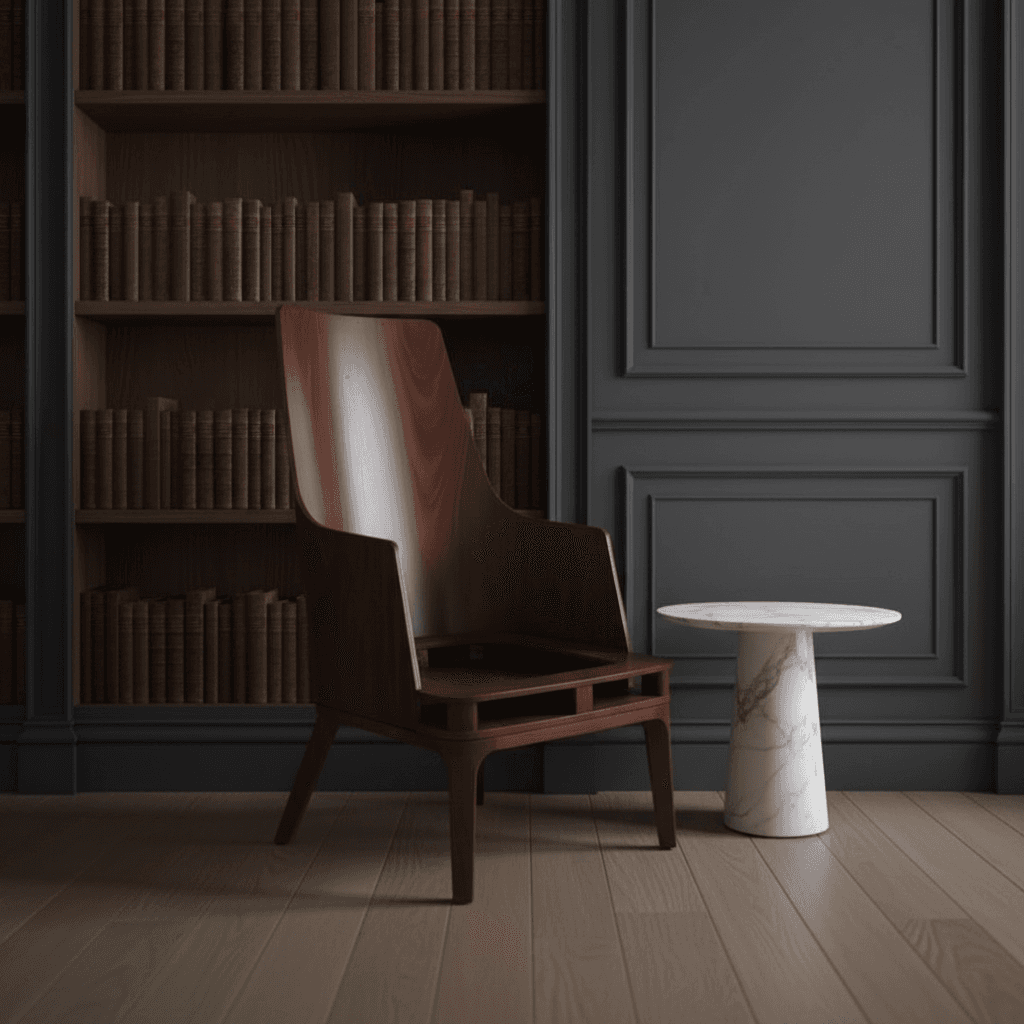Solid Mahogany Reading Chair variant 4
