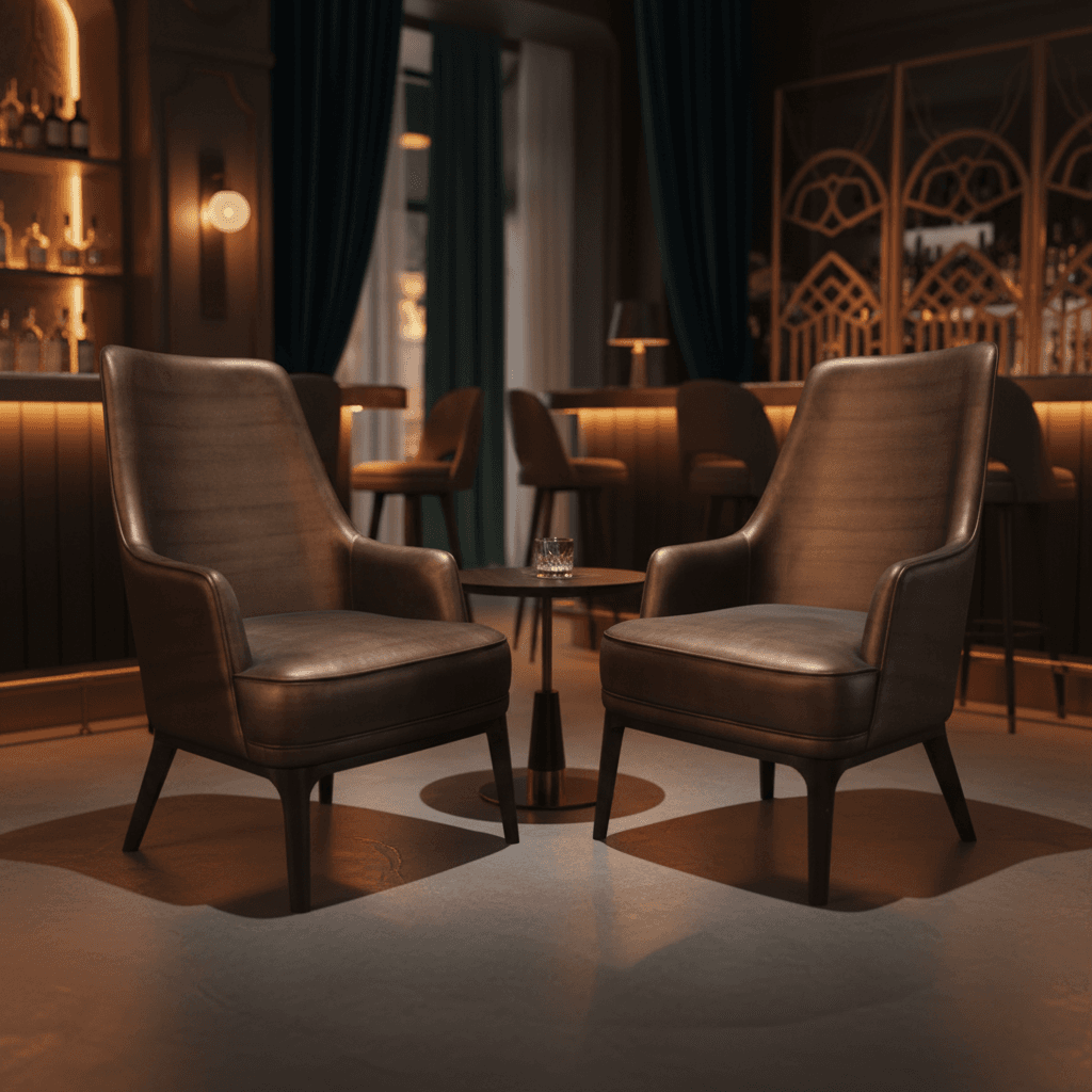 Distressed Whiskey Lounge Chair variant 2