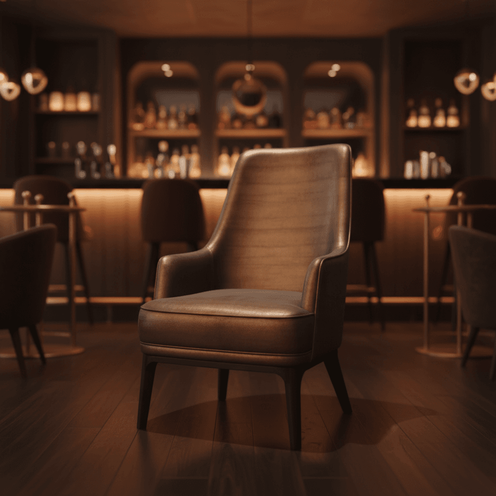 Distressed Whiskey Lounge Chair variant 4