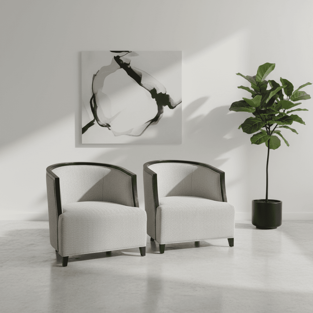 Curved Framework Lounge Duo